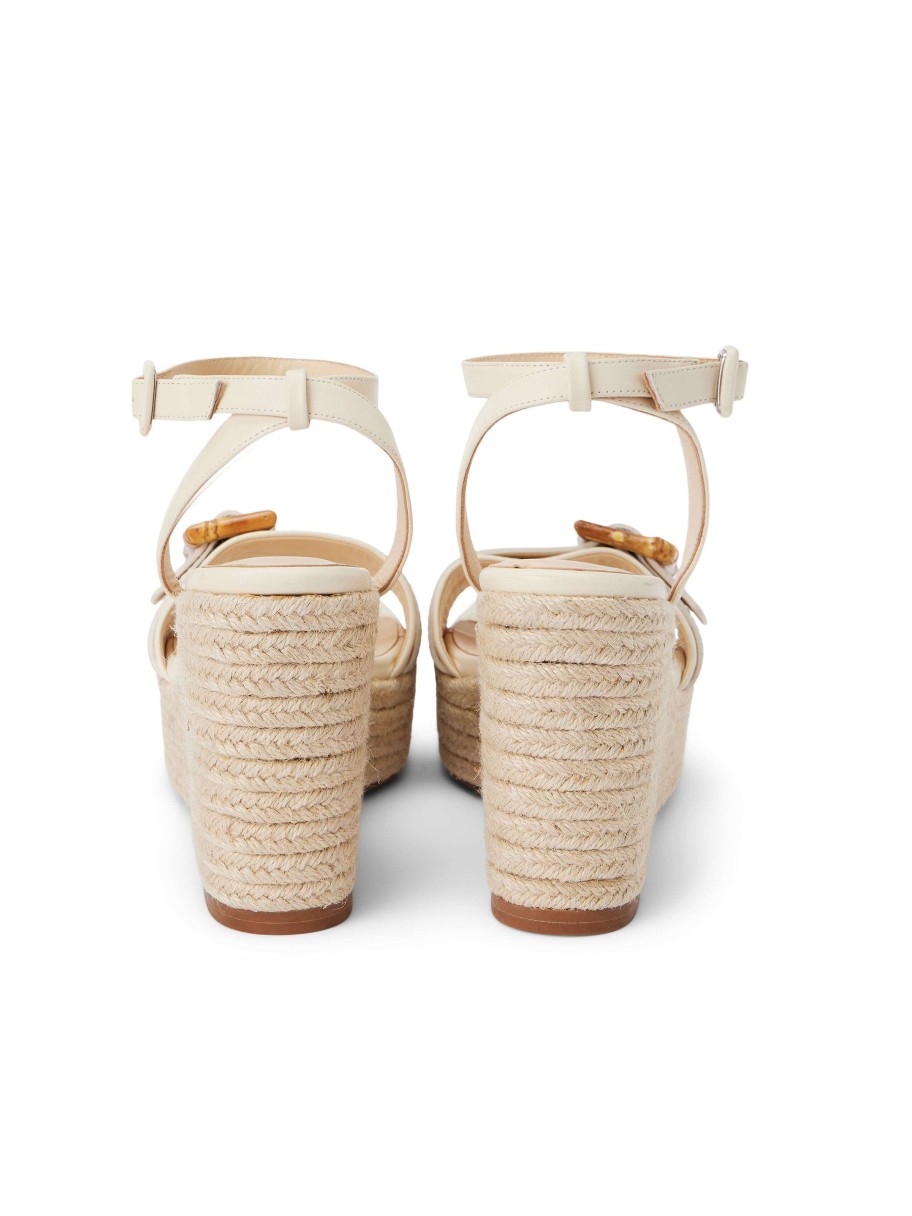 Clearance Aurore Wedge Espadrille Leather