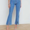 New Rue Split-Hem Cropped Jean Flare & Bootcut