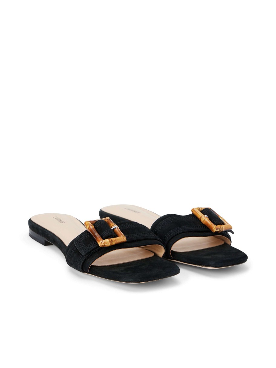 Wholesale Aurelie Buckle Slide Sandal Leather