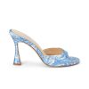 New Avery Satin Peep-Toe Mule Print Edition