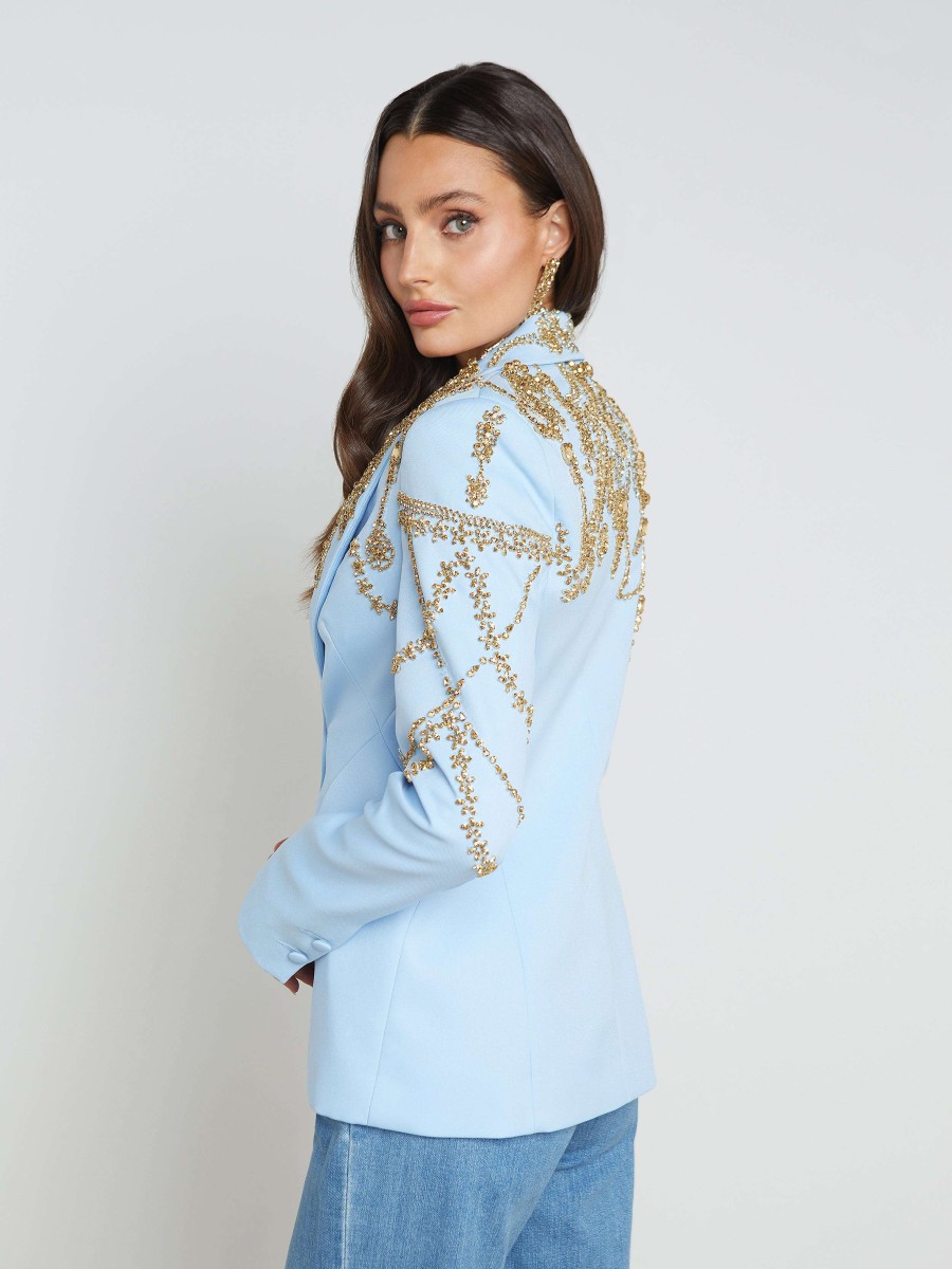 Best Clementine Crystal-Embellished Blazer Blazers & Jackets