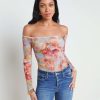 Hot Peonie Off-The-Shoulder Bodysuit Blouses & Tops