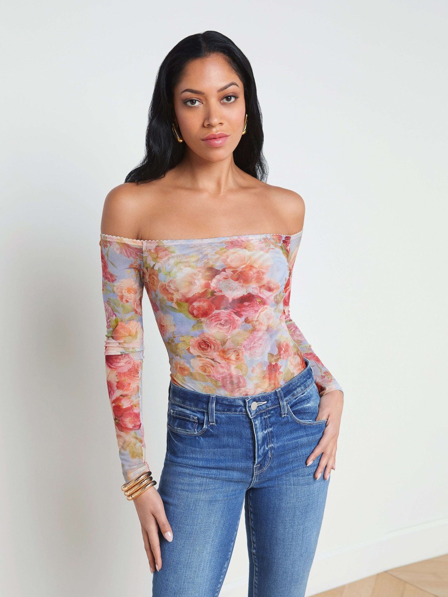 Hot Peonie Off-The-Shoulder Bodysuit Blouses & Tops