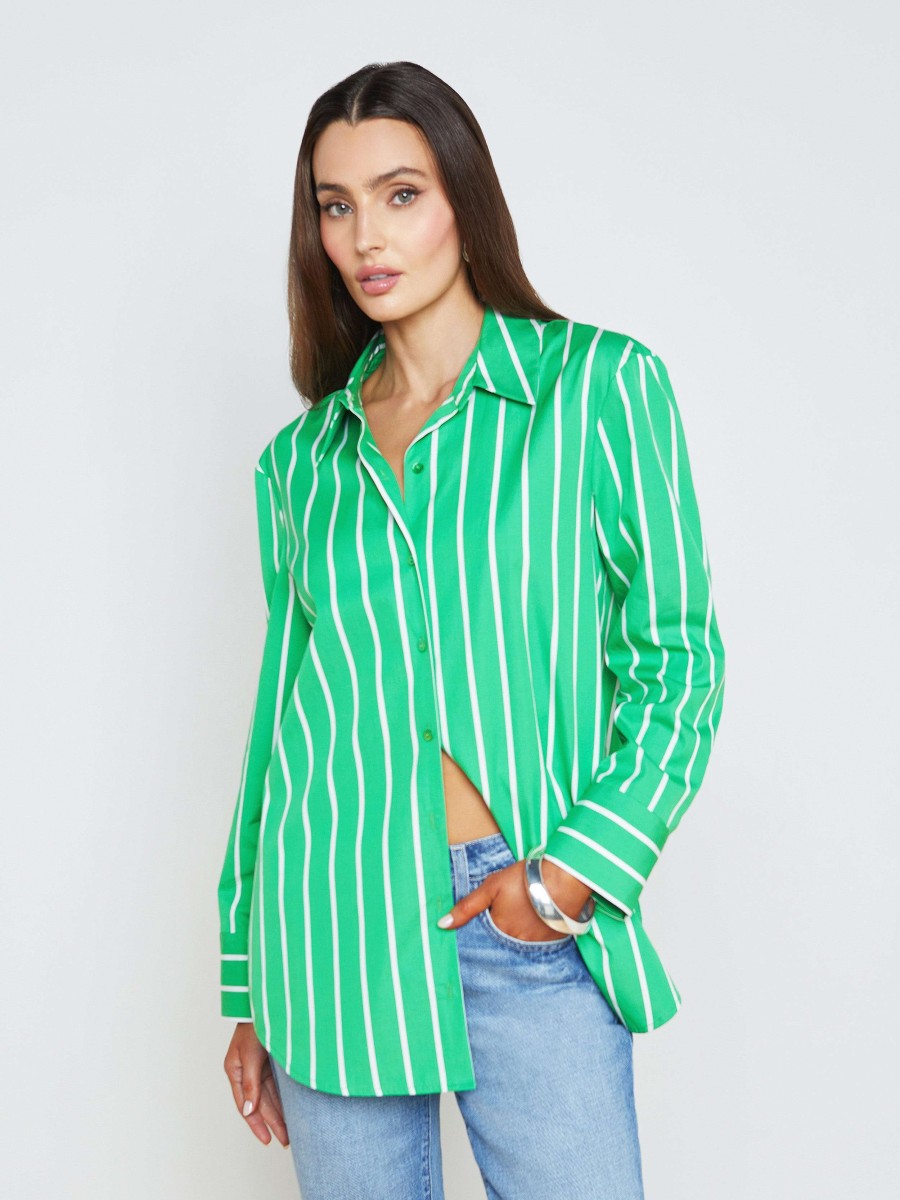 Best Malia Striped Tunic Blouses & Tops