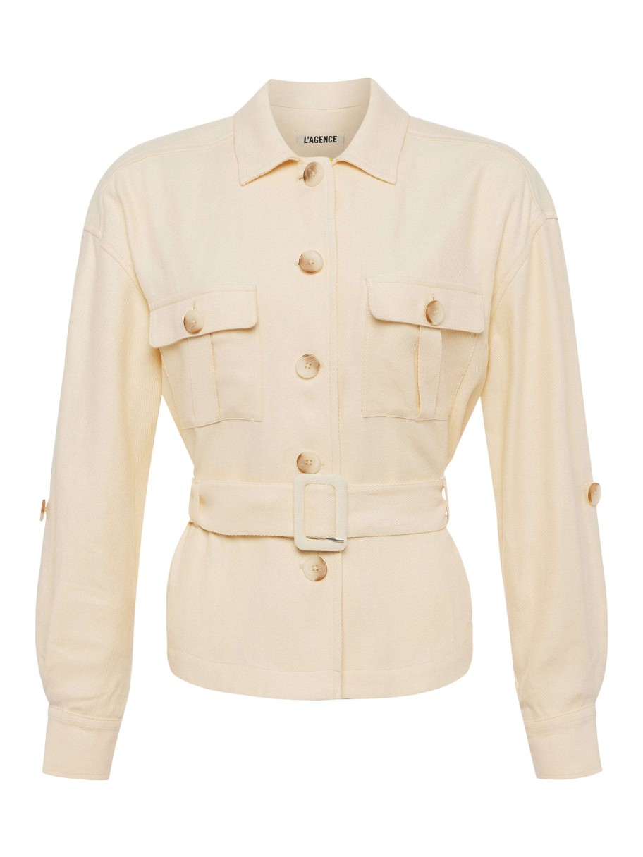 Hot Voyage Linen-Blend Safari Jacket Blazers & Jackets