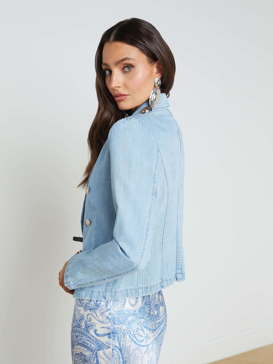 Online Robbie Denim Blazer Blazers & Jackets