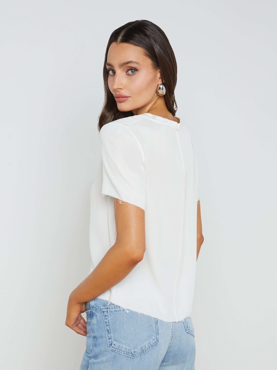 Best Suzette Silk Raw-Hem Tee Tees