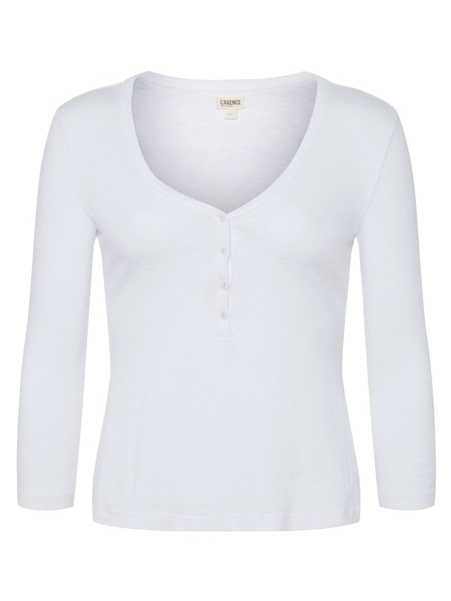 Best Rowena Cotton Henley Blouses & Tops