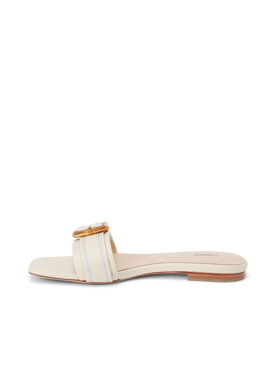 Online Aurelie Buckle Slide Sandal Leather