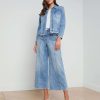 New Tatiana Raw-Hem Denim Jacket Denim Jackets