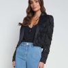 New Jen Beaded Cropped Blazer Blazers & Jackets