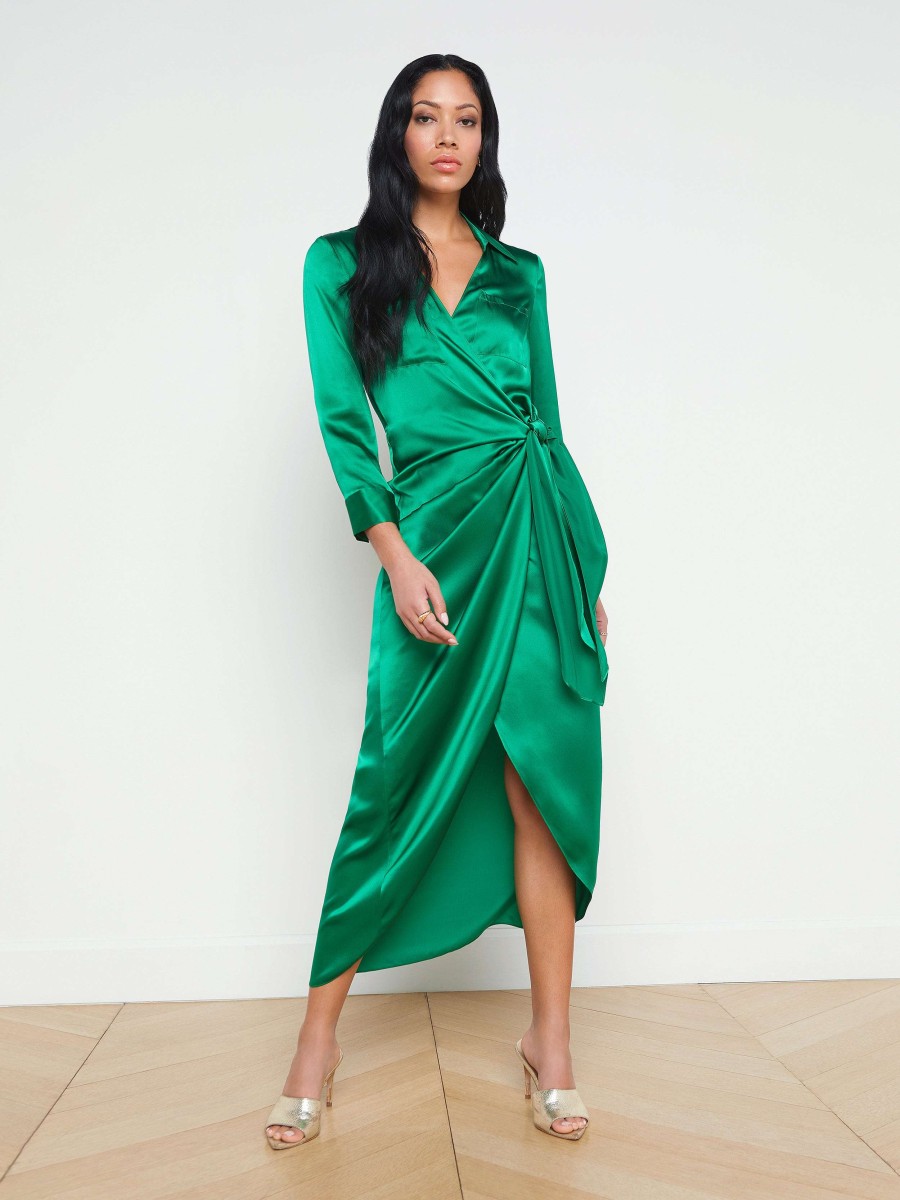 Online Kadi Silk Wrap Dress Dresses & Jumpsuits