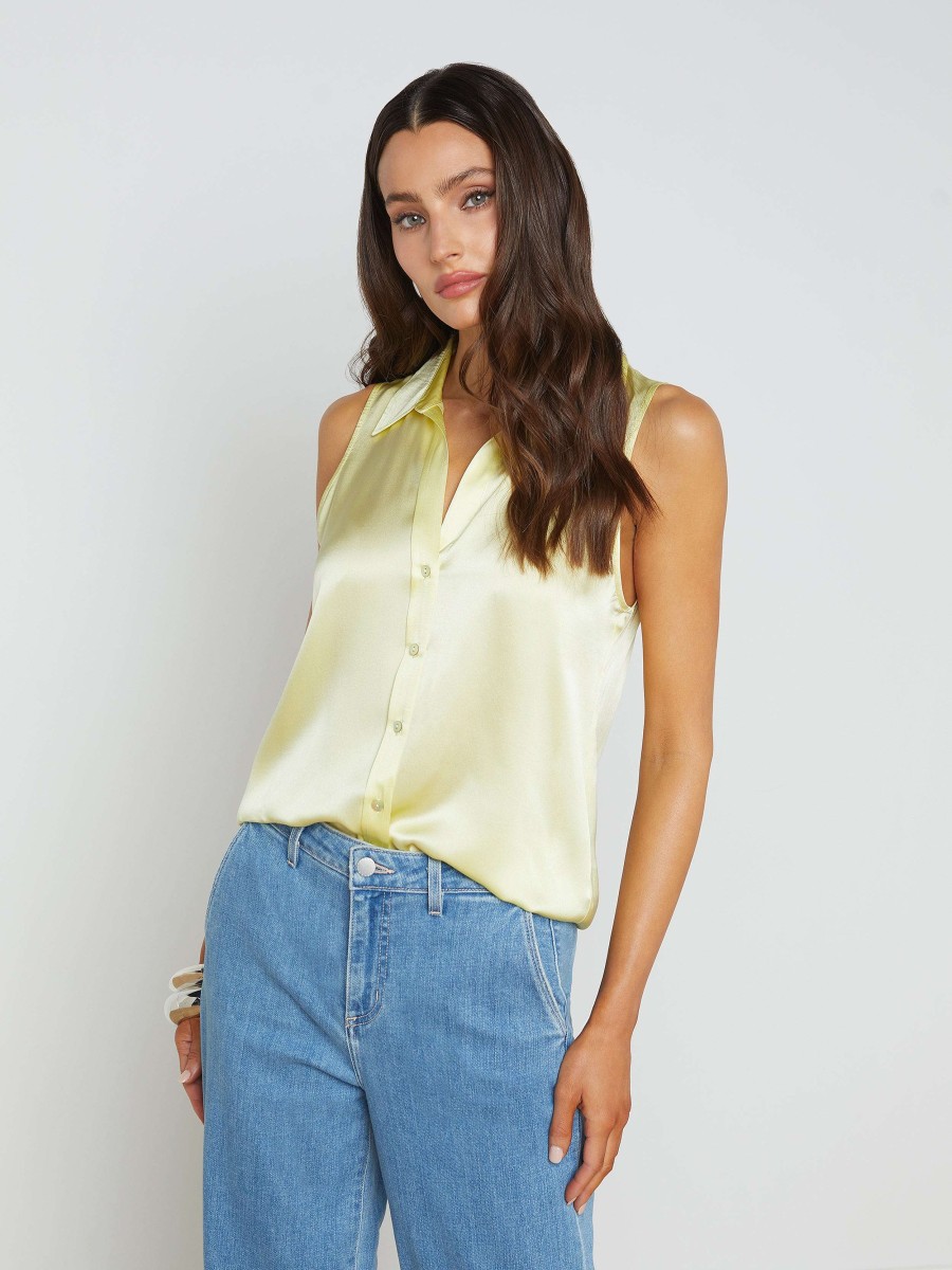 Clearance Emmy Sleeveless Silk Blouse Blouses & Tops