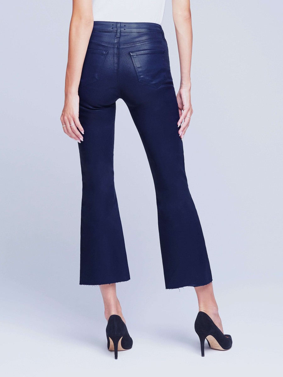 Online Kendra Coated Cropped Flare Jean Flare & Bootcut