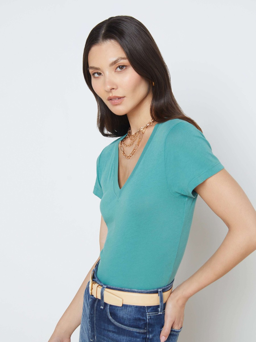 Online Becca Cotton V-Neck Tee Tees