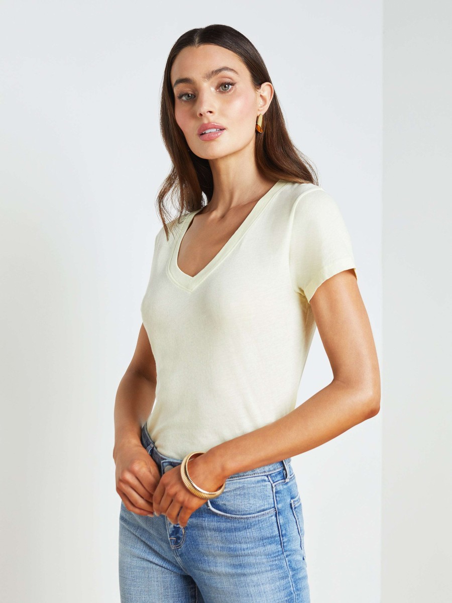 Wholesale Becca Cotton V-Neck Tee Tees