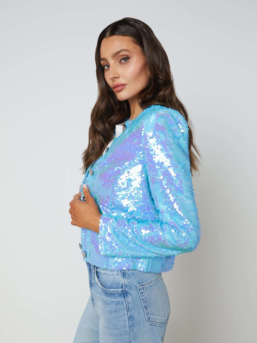 Online Cerise Sequin Jacket Blazers & Jackets