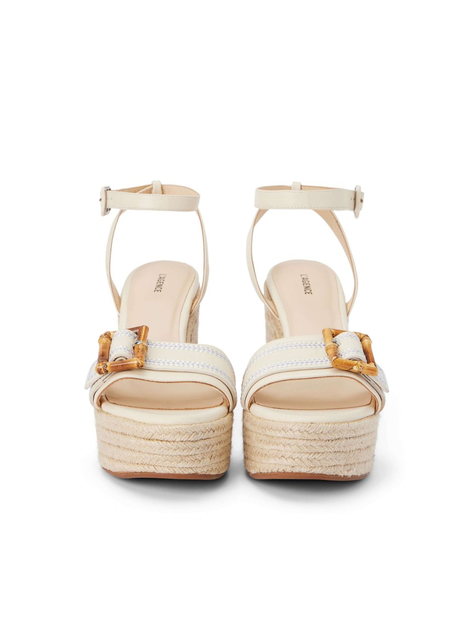 Clearance Aurore Wedge Espadrille Leather