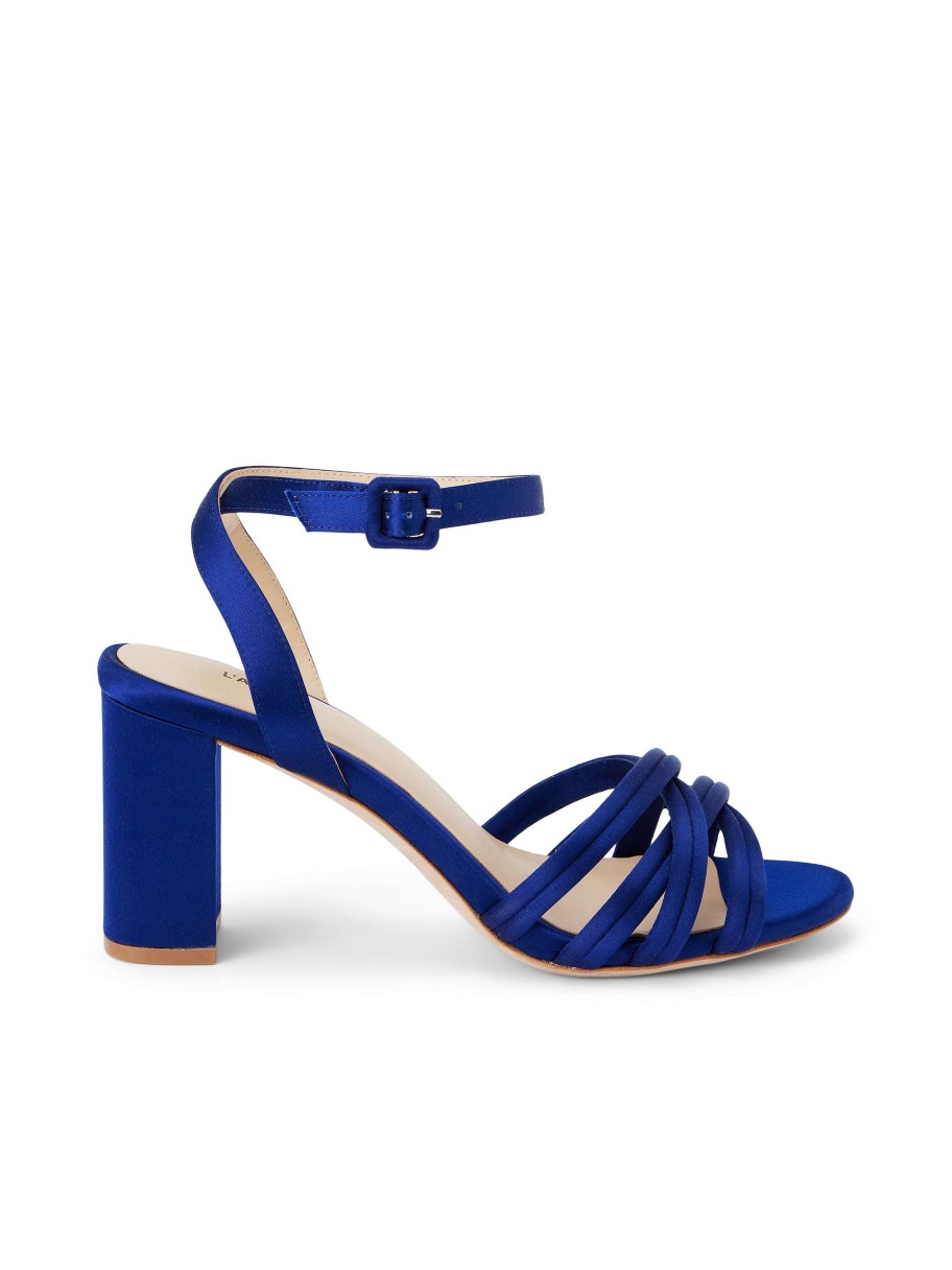 New Acelynn Satin Block-Heel Sandal Heels & Pumps