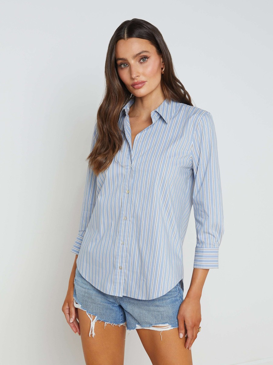 Online Daniella Cotton-Blend Blouse Blouses & Tops