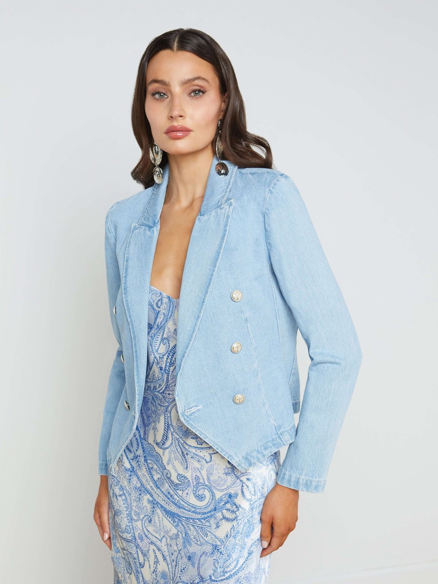 Online Robbie Denim Blazer Blazers & Jackets