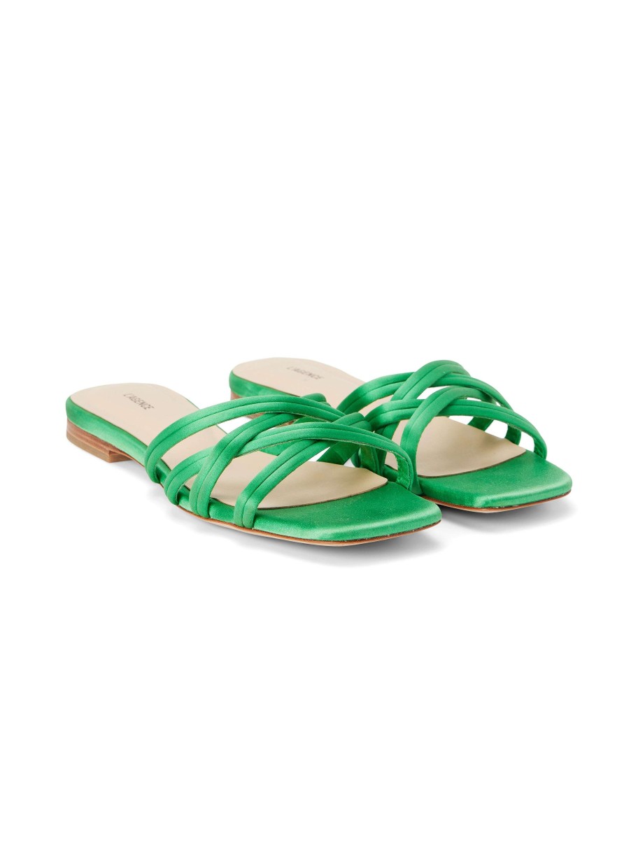 Best Abelle Satin Flat Sandal Sandals & Wedges