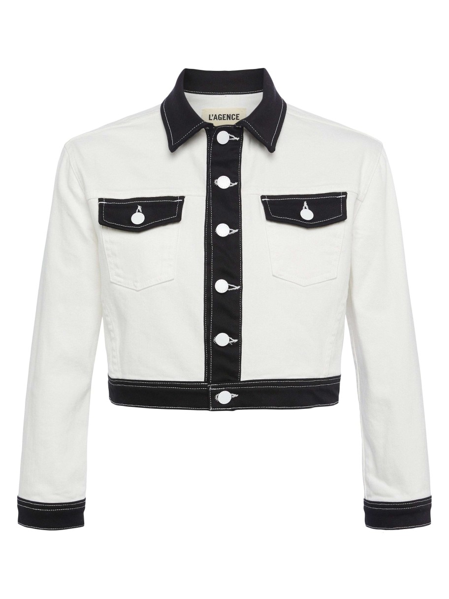 Best Koda Contrast Denim Jacket Blazers & Jackets