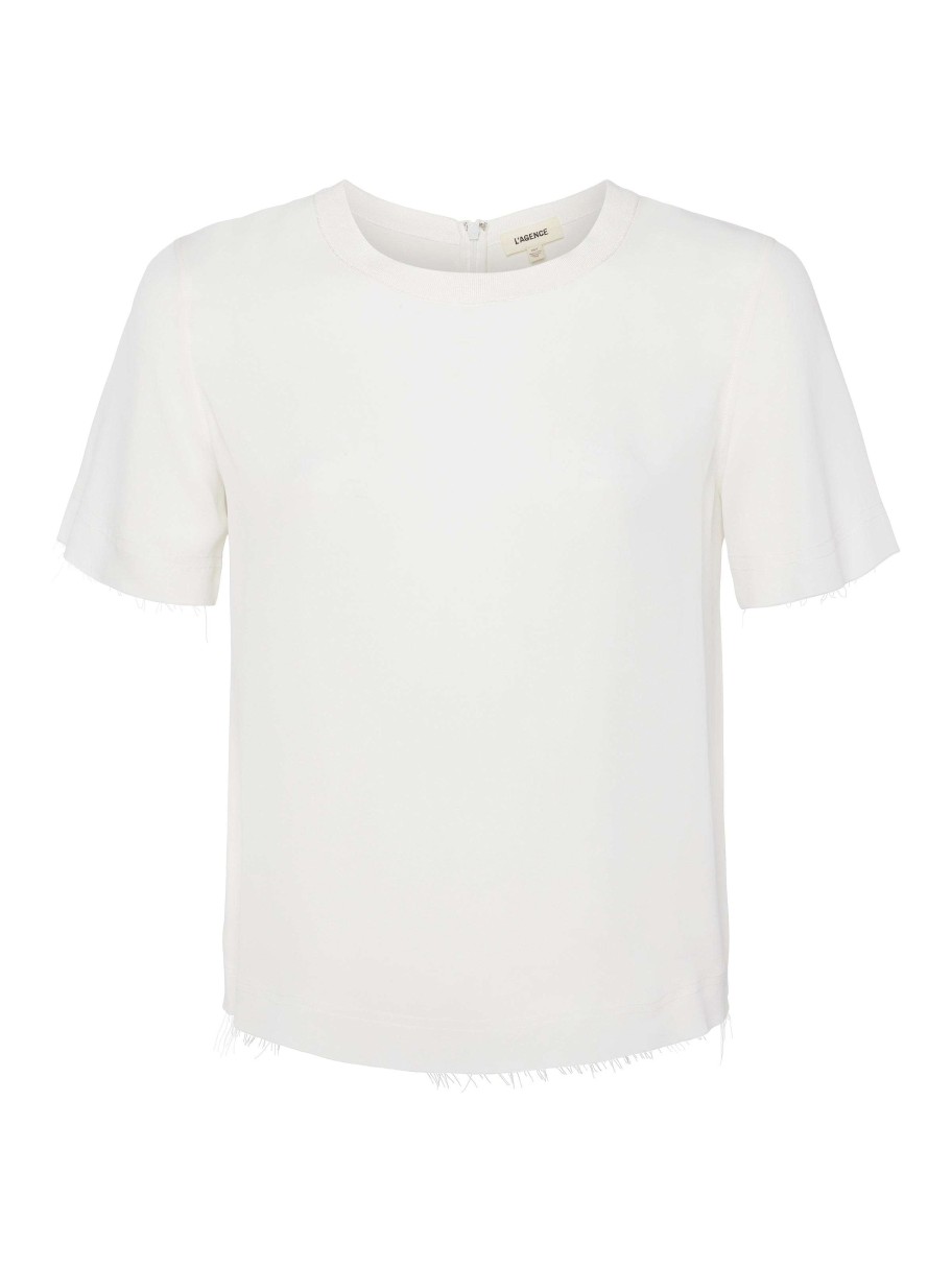 Best Suzette Silk Raw-Hem Tee Tees