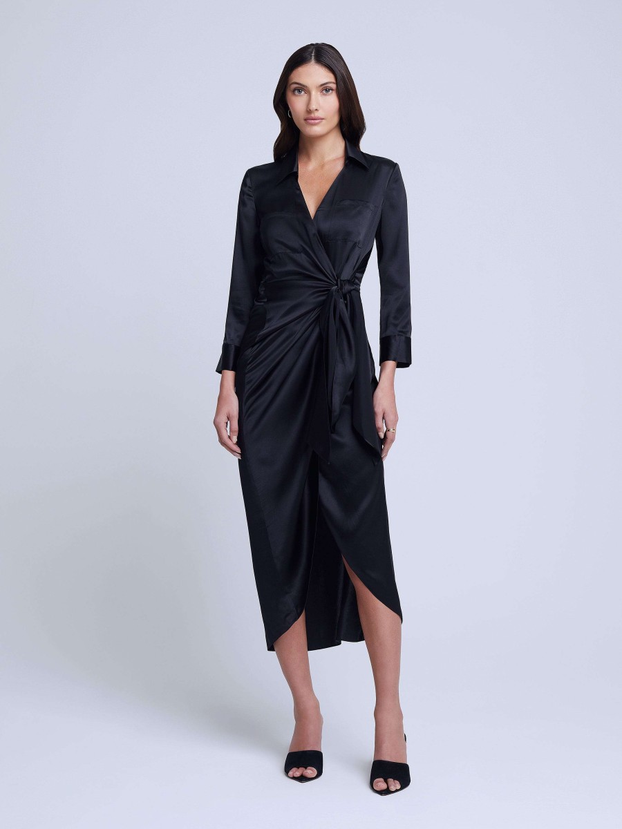 Wholesale Kadi Silk Wrap Dress Dresses & Jumpsuits