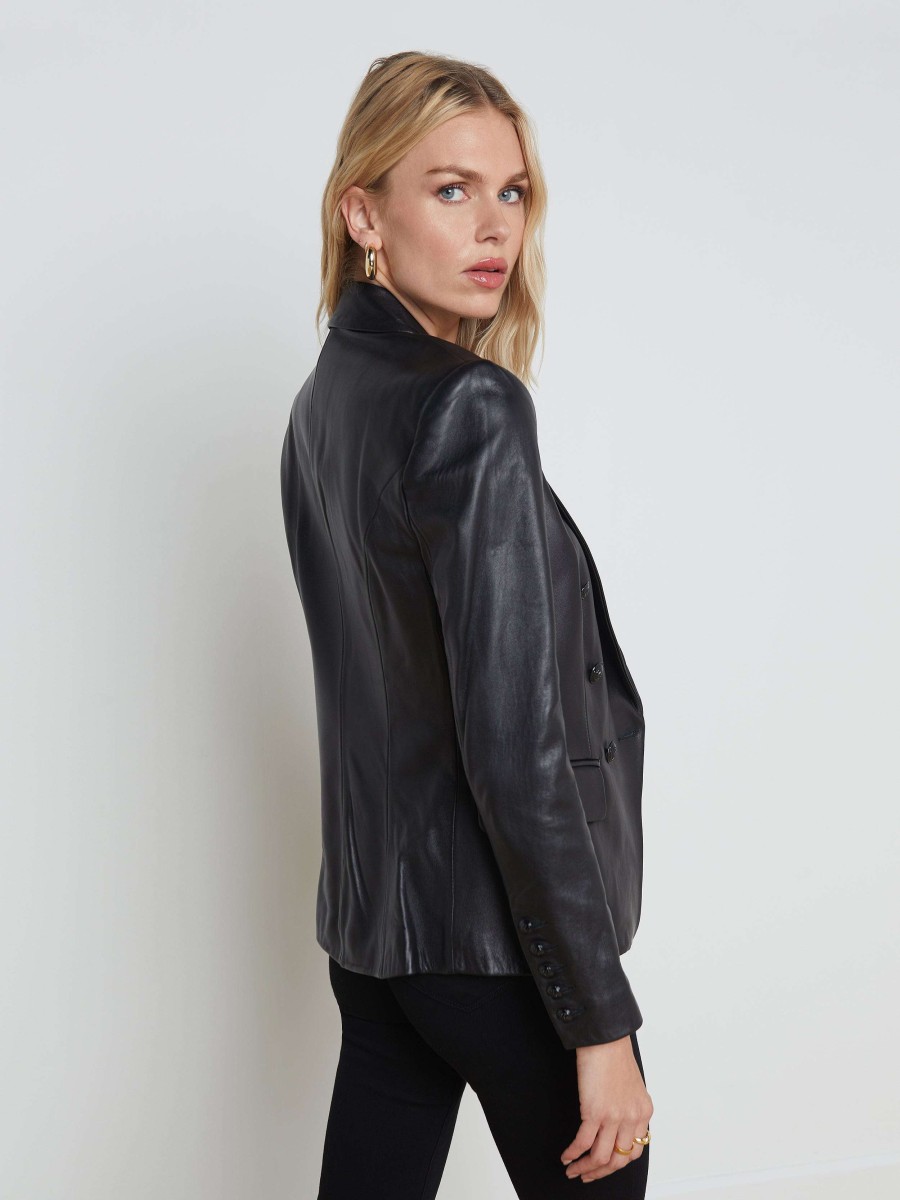 Hot Kenzie Leather Blazer Blazers & Jackets