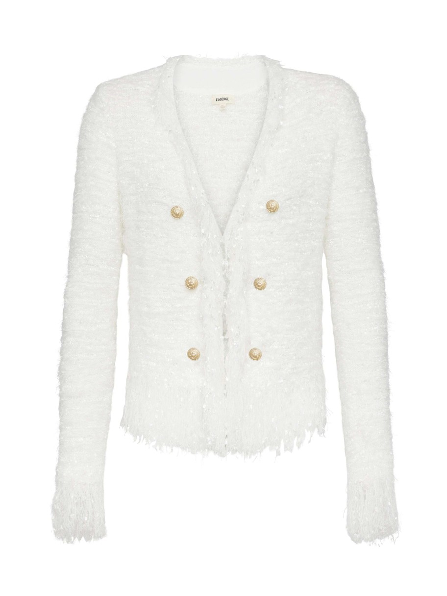 Best Azure Fringe Cardigan Blazer Blazers & Jackets