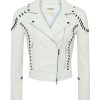 Best Eleana Whipstitch Leather Jacket Blazers & Jackets