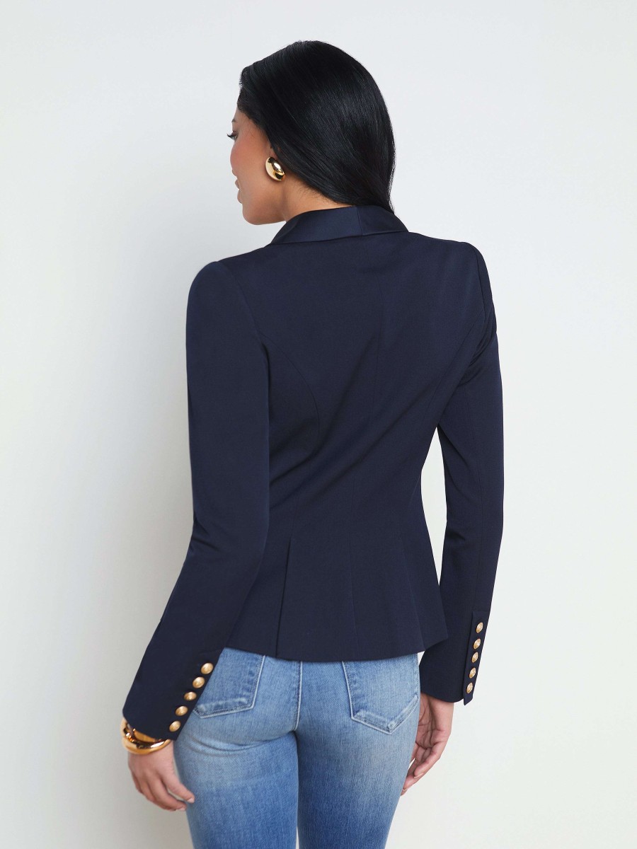 Wholesale Imogen Satin Lapel Blazer Blazers & Jackets