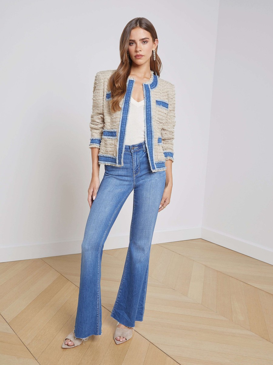 Hot Agnes Tweed Denim Jacket Blazers & Jackets