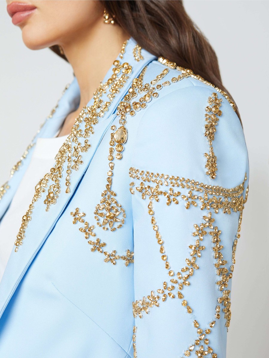 Best Clementine Crystal-Embellished Blazer Blazers & Jackets