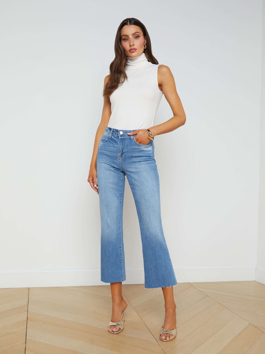 Hot Kendra Cropped Flare Jean Flare & Bootcut