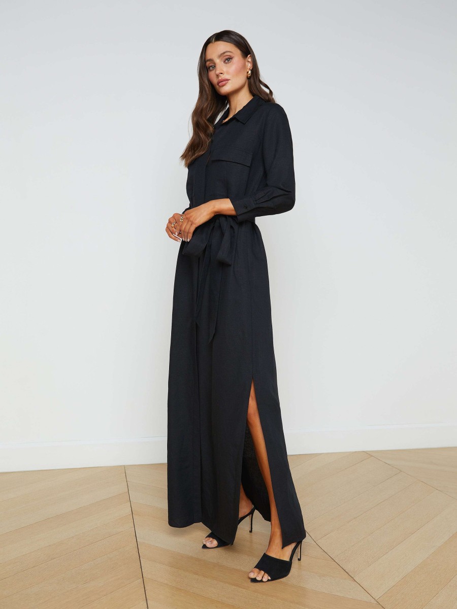 Clearance Cameron Linen-Blend Shirt Dress Dresses & Jumpsuits