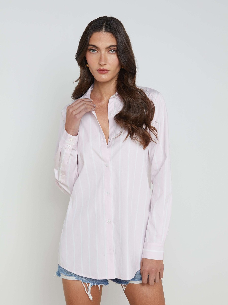 New Layla Back-Vent Poplin Tunic Blouses & Tops