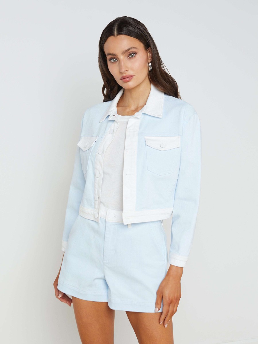 Online Koda Contrast Denim Jacket Blazers & Jackets