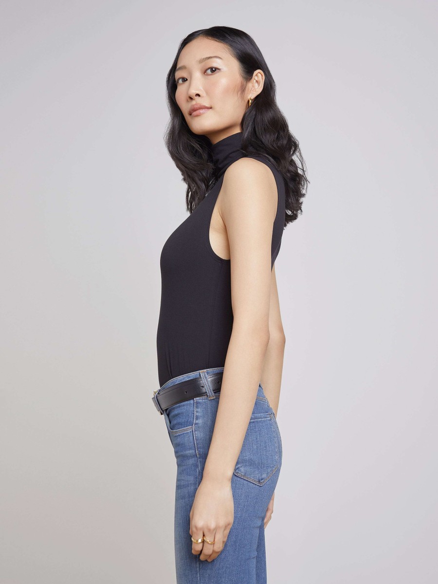 Clearance Ceci Sleeveless Turtleneck Blouses & Tops