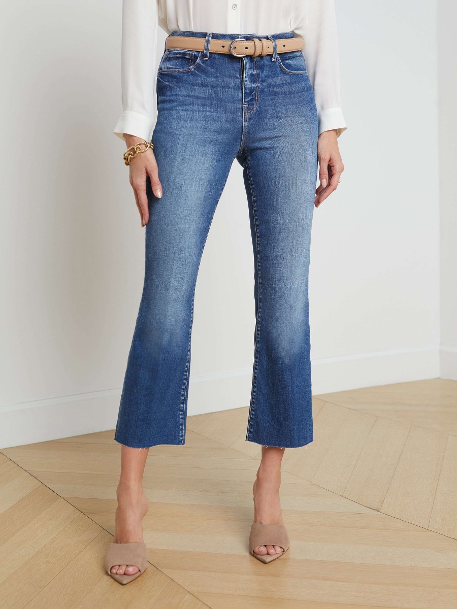 Clearance Kendra Cropped Flare Jean Flare & Bootcut