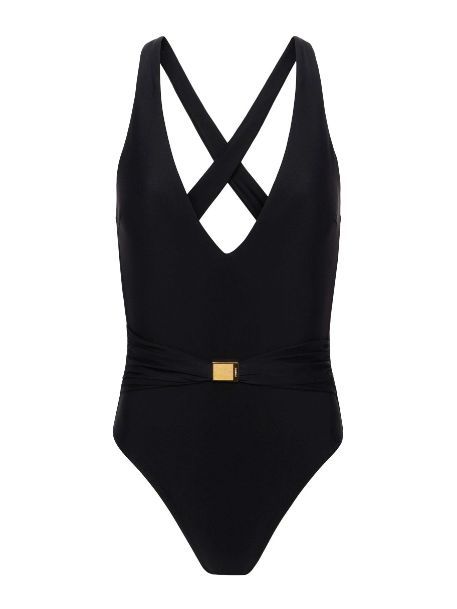 Hot Lisa Plunge One-Piece Swimsuit Swimwear