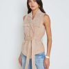 Hot Arbor Suede Vest Blouses & Tops